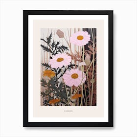 Flower Illustration Cosmos 3 Poster Art Print