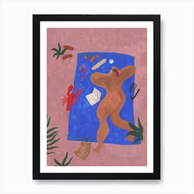 Blue Blanket Art Print