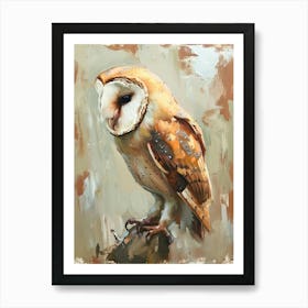 Barn Owl Painting 1 Art Print