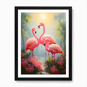 Flamingo Fun 12 Art Print