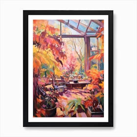 Autumn Gardens Painting Muttart Conservatory Canad 1 Art Print