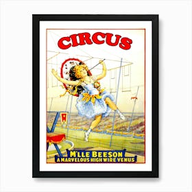 Circus Artist, Vintage Poster Art Print