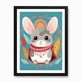 Baby Animal Illustration  Chinchilla 3 Art Print