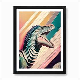 Velocisaurus Pastel Dinosaur Art Print