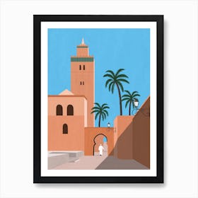 Mosque In Marrakech Morocco II Art Print