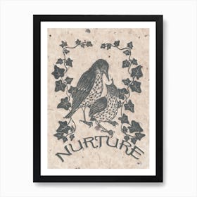 Nurture Linocut Art Print