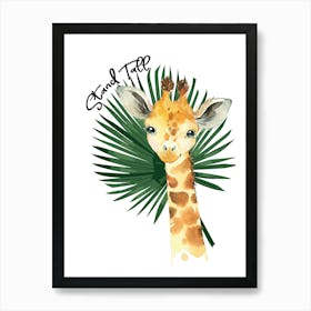 Stand Up Giraffe Art Print