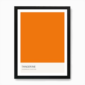 Tangerine Colour Block Poster Art Print