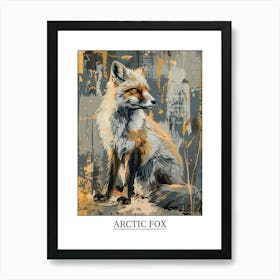 Arctic Fox Precisionist Illustration 2 Poster Art Print