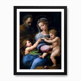 Madonna Of The Rose, Raphael Art Print
