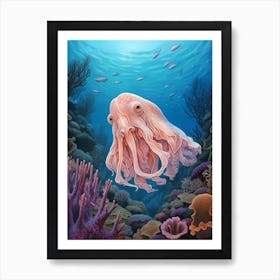 Dumbo Octopus Illustration 9 Art Print