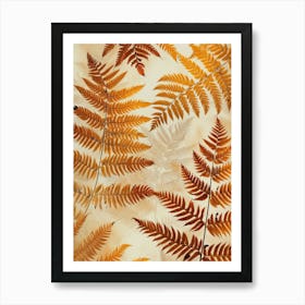 Pattern Poster Autumn Fern 1 Art Print