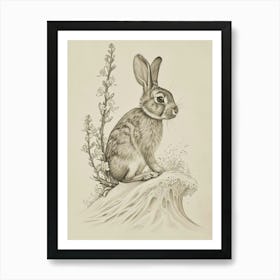 Rex Rabbit Drawing 4 Art Print