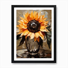 Bouquet Of Sunflower Flowers, Autumn Fall Florals Painting 2 Art Print