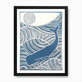 Whale In The Ocean 2 Art Print