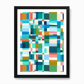 Austin Painted Abstract - Teal Art Print