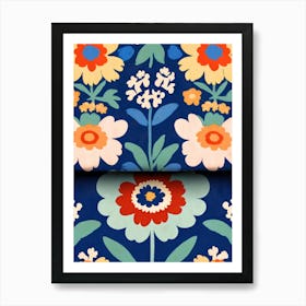 Floral Fabric Art Print