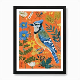 Spring Birds Blue Jay 1 Art Print