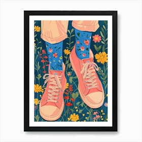 Flowers And Sneakers Spring 2 Art Print