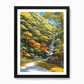 Waterfall In The Forest 22 Art Print