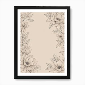 Floral Line Art Print (10) Art Print