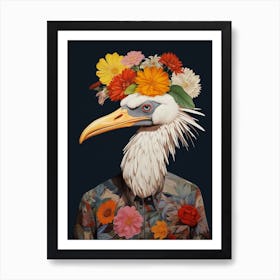 Bird With A Flower Crown Albatross 3 Art Print