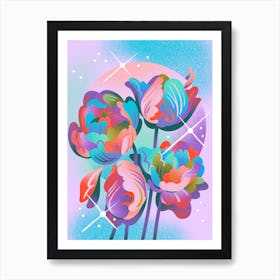 Parrot Tulips Art Print