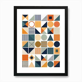 Mid Century Modern Shapes 06 Art Print