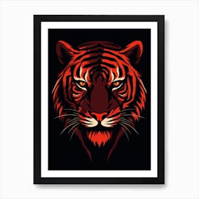 Tiger Minimalist Abstract 1 Art Print