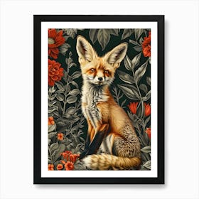 Fox In The Garden Art Print