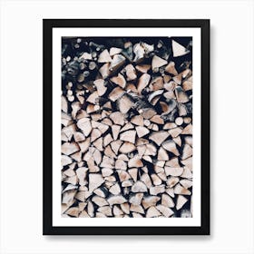 Wood Pile Art Print