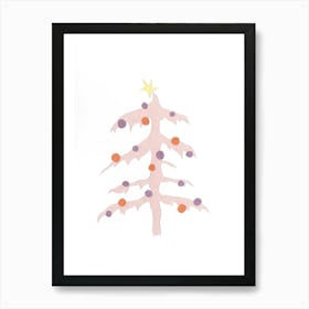 Christmas Tree Collage Art Print