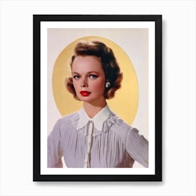 Sandy Dennis Retro Collage Movies Art Print