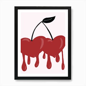 Bleeding Cherries Art Print