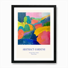 Colourful Gardens Chicago Botanic Garden Usa 4 Blue Poster Art Print