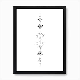 Vertical Lotus Art Print