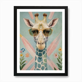 Giraffe With Sunglasses Art Print