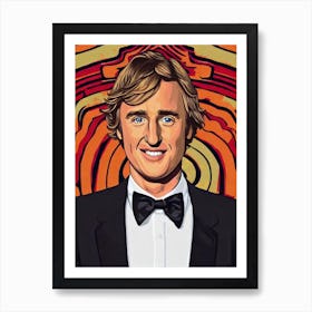 Owen Wilson Illustration Movies Art Print