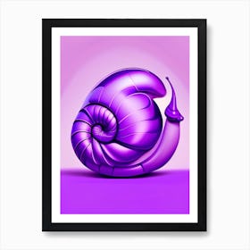 Full Body Snail Purple 1 Pop Art Art Print