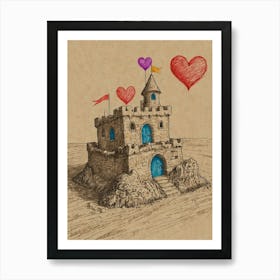 Valentine'S Day Castle Art Print