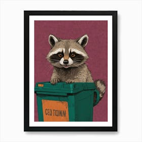 Ced Raccoon Art Print