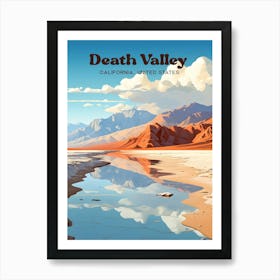 Death Valley California Desert Modern Travel Art Art Print