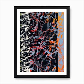 Graffiti Orange V Art Print