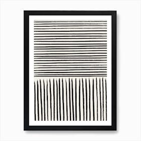 Minimal Lines 1 Black Art Print