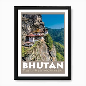 Bhutan Tiger's Nest Monastery Art Print