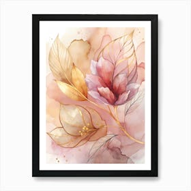 Watercolor Of Flowers 7 Art Print