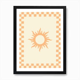 Checkered Wall Art Boho Room Decor Abstract Boho Printable Art Sun Print Printable Wall Art INSTANT DOWNLOAD Art Print