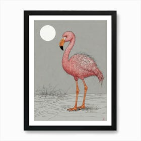 Pink Flamingo 8 Art Print