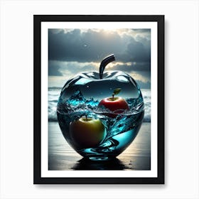 Apple In Water Print Art Print