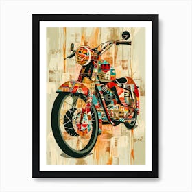 Vintage Colorful Scooter 23 Art Print